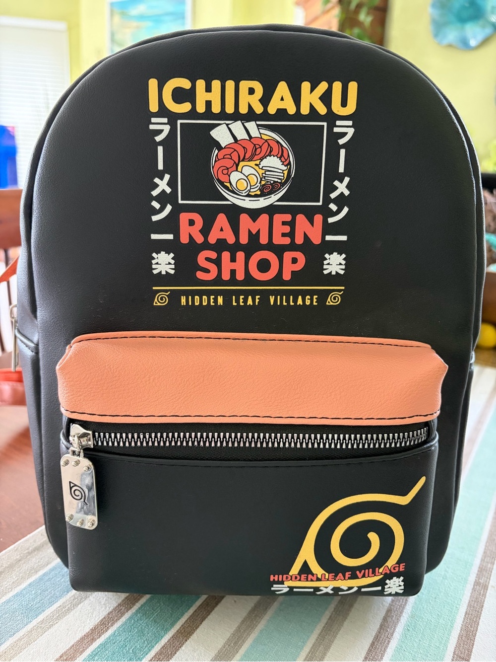 Bioworld Naruto Ichiraku Ramen Shop Mini Backpack unused 9x11.4x3.9